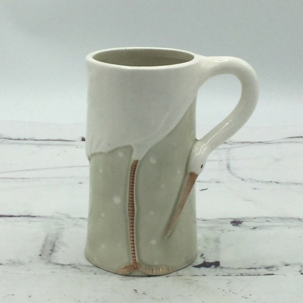 FITZ and FLOYD Mug Cup "The Stork Club" Ceramic 3D Figural MUG Vintage